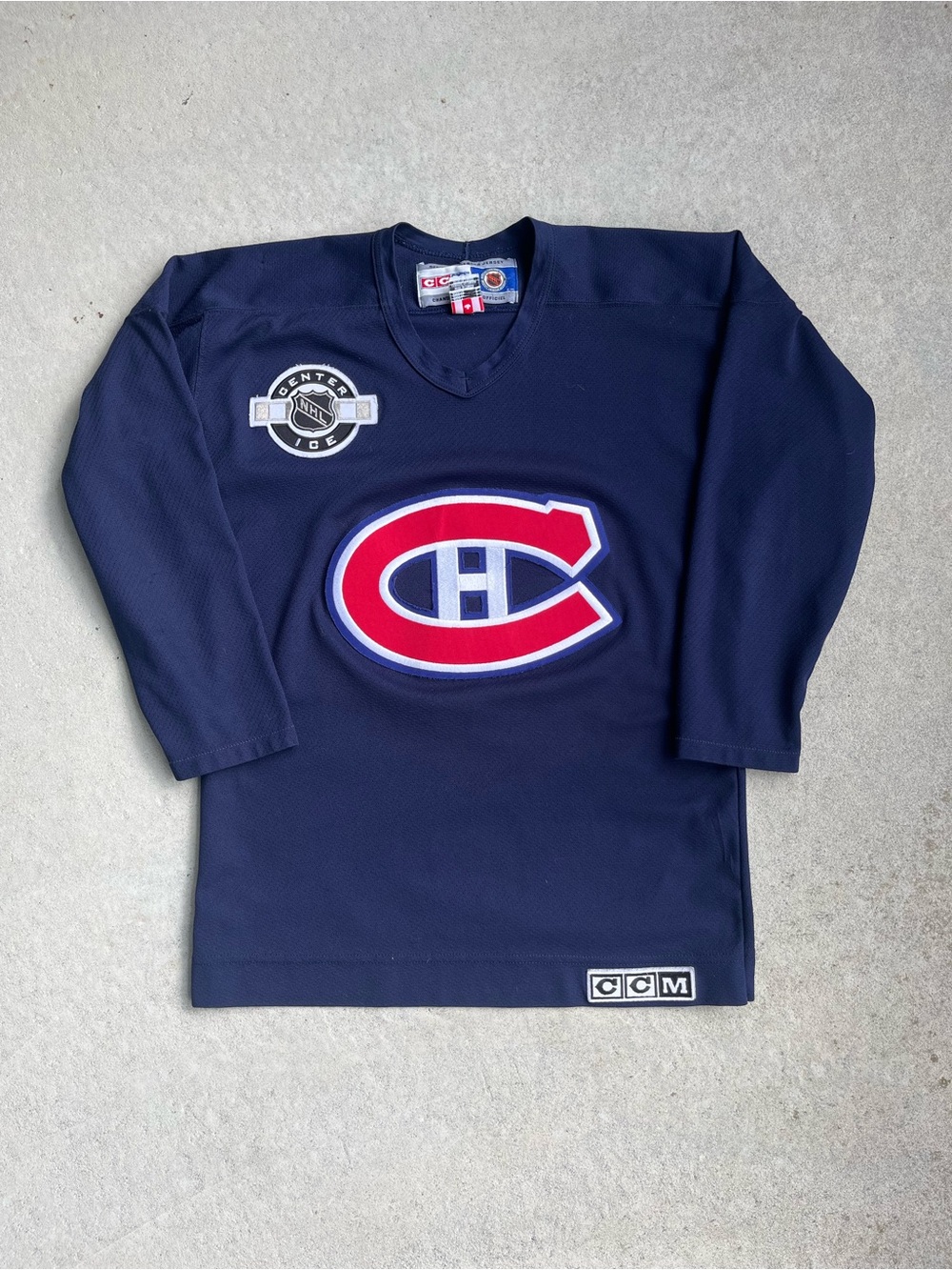 CCM Navy Hockey Jersey with Red & White Canadiens Crest
